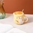 thumbnail image 2 of Leojiow Cute Cat Mug Novelty Ceramic Coffee Tea Milk Cup With Adorable Kitty Lid Cat Themed Article Novelty Cat Things For Cat Lovers Women Suitable For Birthdays And Other Occasions. 15X15X10Cm D, 2 of 7