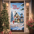thumbnail image 2 of Winter Theme Happy Holidays Banner Festive Design Christmas Decor Snowy Scene for Holiday Celebration Indoor Display Seasonal Decoration, 2 of 9