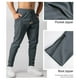 thumbnail image 5 of Amzcrzy Pantalones Deportivos Hombre Ajustados Elásticos Malla En Muslos Cintura Elástica Doble Cremallera Tobillos Entrenamiento Running Ejercicio Tallas S-XL Gris, 5 of 7