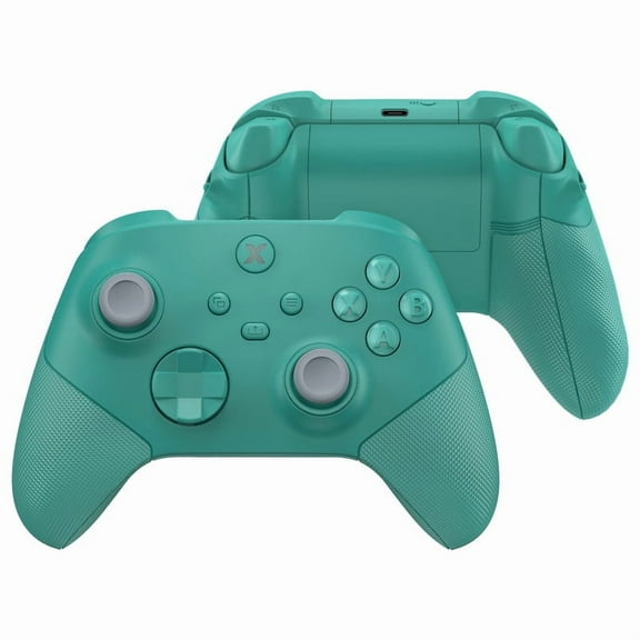 eXtremeRate ASR Full Shell Kit for Xbox Series X/S - Diamond Textured Teal Green w/ Rubberized Grip & Trigger Stops