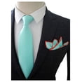 thumbnail image 2 of Mens Solid Color Tie 2 Inch Woven Wedding Necktie For Men, 2 of 2