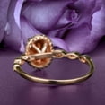 thumbnail image 3 of Art Deco 1.75 Carat Oval Cut Morganite And Diamond Moissanite Classic Engagement Ring, Halo Wedding Ring in 925 Sterling Silver With 18k Rose Gold Plating Gift For Her Gift For, Wife, Promise Ring, 3 of 3