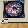 thumbnail image 3 of BadPiggies Psychedlic Mandala Print Tapestry Hippie Room Wall Hanging Art Tapestry Bedroom Dorm Living Room Decor (59"x51"), 3 of 8