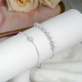 thumbnail image 2 of JeenMata - Pack Múltiple de 2 Elegantes Pulseras de Eslabones de Tenis y Solitarios Bañadas en Oro Blanco, 2 of 6