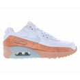 thumbnail image 2 of Nike Air Max 90 Leather Se GS Boys Shoes Size 6, Color: White/Aura/Madder Root, 2 of 5