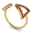 thumbnail image 2 of Statement Engagement Ring for Women - 0.2475ct Natural Garnet in 18K Yellow Gold Promise Ring, 2 of 6