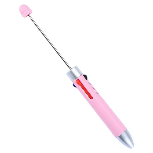 Bolígrafo Rollerball, bolígrafo Multicolor imprimible DIY, bolígrafos con cuentas, surtido de bolígrafos con cuentas para regalos de diario en el aula rosa