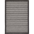 thumbnail image 1 of Unique Loom Outdoor Collection Transitionnel Tapis d'Intérieur et d'Extérieur à Rayures Tonales, 2' 2" x 3', Gris/noir, 1 of 2