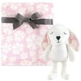 thumbnail image 2 of Hudson Baby Infant Girl Plush Blanket with Toy, Modern Bunny, One Size, 2 of 2