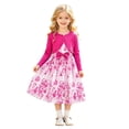 thumbnail image 2 of Angala 2 Piece Outfits For Girls Crew Neck Sleeveless Floral Pattern Dress With Solid Knit Cardigan Set Girls Autumn Daily Wear Clothes, 2 of 9