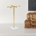 thumbnail image 4 of Jewelry Organizer Jewelry Display Rack Metal Stable Base Jewelry Holder Necklace X Shape Gold, 4 of 8