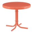 thumbnail image 1 of Crosley Furniture Table d'Appoint Rétro en Métal Résistant aux Intempéries pour Patio, Terrasse, Véranda, Fini Lustré Corail Griffith, 1 of 8