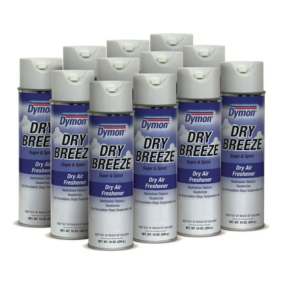 ITW Dymon 70220 Dry Breeze 10 oz. Aerosol Air Freshener Spray - Sugar and Spice (12/Carton)