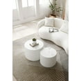 thumbnail image 6 of Mid Century Modern Boucle Curved Sofa - 4-Seat, Off-white, 6 of 11