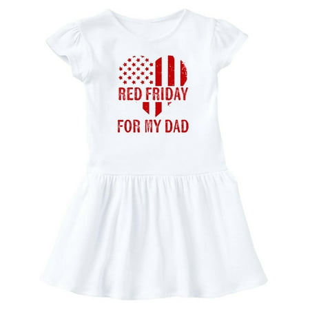 

Inktastic Military Dad Deployment Red Friday Gift Baby Girl Dress