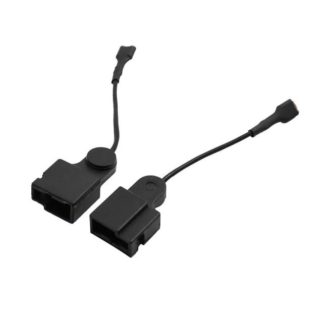 2Pcs Cableado Adaptador Pigatil Negro Conector de Bocina para el Coche Vehículo