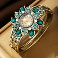 thumbnail image 5 of New diamond-studded large lace quartz watch with hollow alloy bracelet watch, 5 of 8