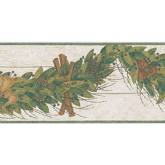 879871 Autumn Wreath Swag Wallpaper Border HA61102b
