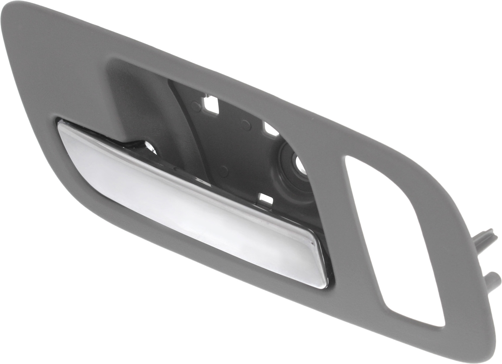 Interior Door Handle Compatible with 2007-2014 Chevrolet Tahoe 2007-2013 GMC Sierra 1500 Front, Left Driver Gray bezel with chrome lever