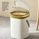 thumbnail image 5 of Bearachild Cubo de basura de escritorio de PP, tapa a presión, cubo de basura, soporte para basura de cocina, suministros organizadores de cubo Suministros de limpieza para el hogar Verde, 5 of 6