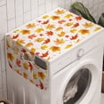 thumbnail image 1 of Autumn Washing Machine Organizer, Demonstration of Fallen Maple Leaves on a Plain Background Fall Season, Anti-slip Fabric Top Cover for Washer and Dryer, White and Multicolor, by Ambesonne, 1 of 1