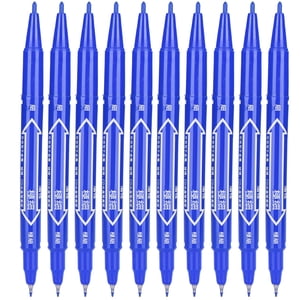 Stylo de marquage à séchage rapide,10pcs QuickDrying Marqueur stylo Marqueur double extrémité stylo résultats impressionnants