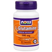 NOW Foods L-Glutamine Exercise Recovery Support, 500mg, 60 Ct