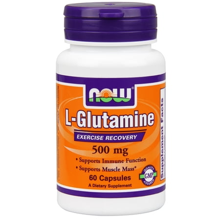 NOW Foods L-Glutamine Exercise Recovery Support, 500mg, 60 Ct