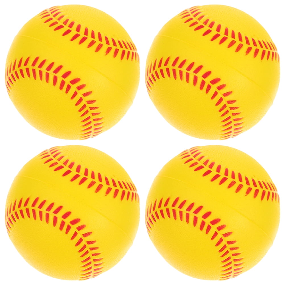 4pcs PU Sponge Softballs for Teenager Players Training Balls