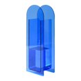 thumbnail image 1 of Abbracc Acrylic Flower Vase, Table Centerpieces Stem Bunch Holder, Minimalist Decorative Blue, 1 of 9
