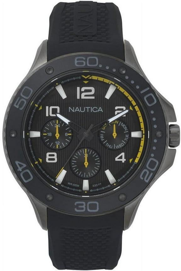 Men's Nautica Pier 25 Multifunction Stainless Steel 48mm Watch NAPP25005