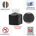thumbnail image 4 of Funda para caja de pañuelos Dinheiro, moderna funda cuadrada con forma de cubo de piel sintética para guardar pañuelos, para el hogar, el baño, la encimera y la decoración de la oficina, 4 of 5