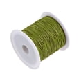thumbnail image 3 of 1 Roll Nylon Beading Thread Knotting Cord 0.6mm 50 Yards Braided Nylon Crafting Satin String, Army Green, 3 of 5