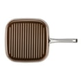 thumbnail image 6 of Ayesha Curry Home Collection Porcelain Enamel Nonstick Square Grill Pan, 11.25", Brown Sugar, 6 of 8