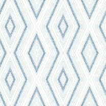 Chesapeake Santa Cruz Blue Geometric Wallpaper