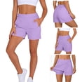 thumbnail image 4 of Shorts for Women Athletic Shorts with Pockets Lightweight Comfy Running Shorts with Liner Summer Gym Casual, 4 of 6