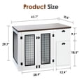 thumbnail image 3 of Demi Bonn 43" Dog Crate End Table Dog Cages with Drawer, Pet Kennels Cages with Double Doors Nightstand, Dog House Indoor Use Medium, White, 3 of 9