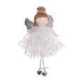 thumbnail image 2 of 3-Style Christmas Angel Hanging Ornament,Lace Sequin Skirt Metal Bell Cloth Figurine,Multicolor Holiday Decor,1-Count, 2 of 10