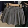 thumbnail image 1 of Conjunto de 2 piezas para niños y niñas, ropa de otoño, camisa a cuadros, suéter de retazos y falda, suéter de perlas Preppy, cárdigan, 2024, 1 of 3