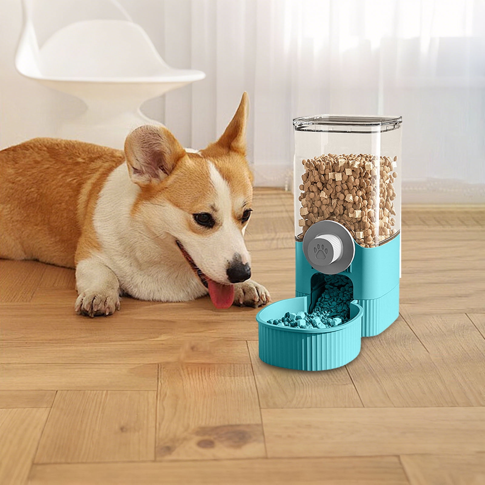 Hanging Automatic Pet Feeder and Waterer Combo Large Capacity Cage Mounted Dispenser for Cats Dogs Small Animals Convenient Indoor Use