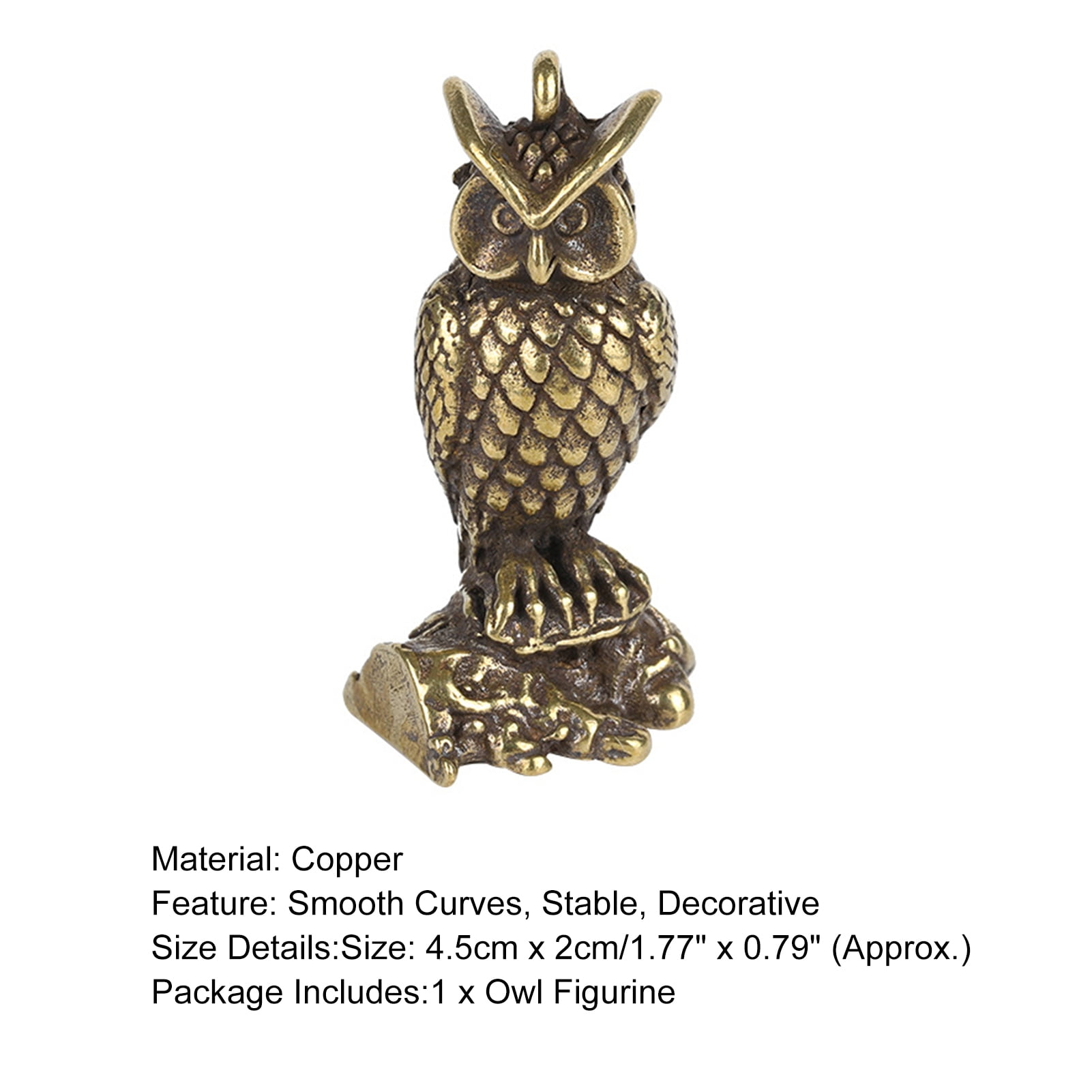 Hadanceo Owl Statue Antirust High Hardness Standing Owl Sculpture