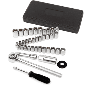 Performance Tool 40-Piece Socket Set, 1/4" & 3/8" Drive