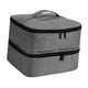 thumbnail image 5 of Bolsa de almacenamiento, bolsa de transporte con asa, contenedor, organizador de esmalte de uñas, estuche con bolsillo con cremallera para herramienta Gris, 5 of 10