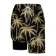 thumbnail image 3 of Ceisia Men's Black & Gold Palm Tree Print Beach Shorts with Quick Dry Stretch Fabric and Anti-Exposure Liner Multicolor L Gifts, 3 of 6