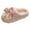 Pink, variant on Cozy Women's Slippers Fuzzy Indoor Shoes With Bowknot Design Warm Winter Home Footwear Soft Comfortable On Flat Heel