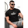 thumbnail image 2 of ABPHQTO Camiseta de manga corta ajustada con estampado de letras Shake de hombre de color negro, 2 of 5