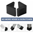 thumbnail image 4 of 20 piezas protección para patas de silla de hierro TUNC tapa para extremo de mesa goma forma de L 50x50mm negro, 4 of 5