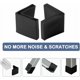 thumbnail image 4 of 20 piezas protección para patas de silla de hierro TUNC tapa para extremo de mesa goma forma de L 50x50mm negro, 4 of 5