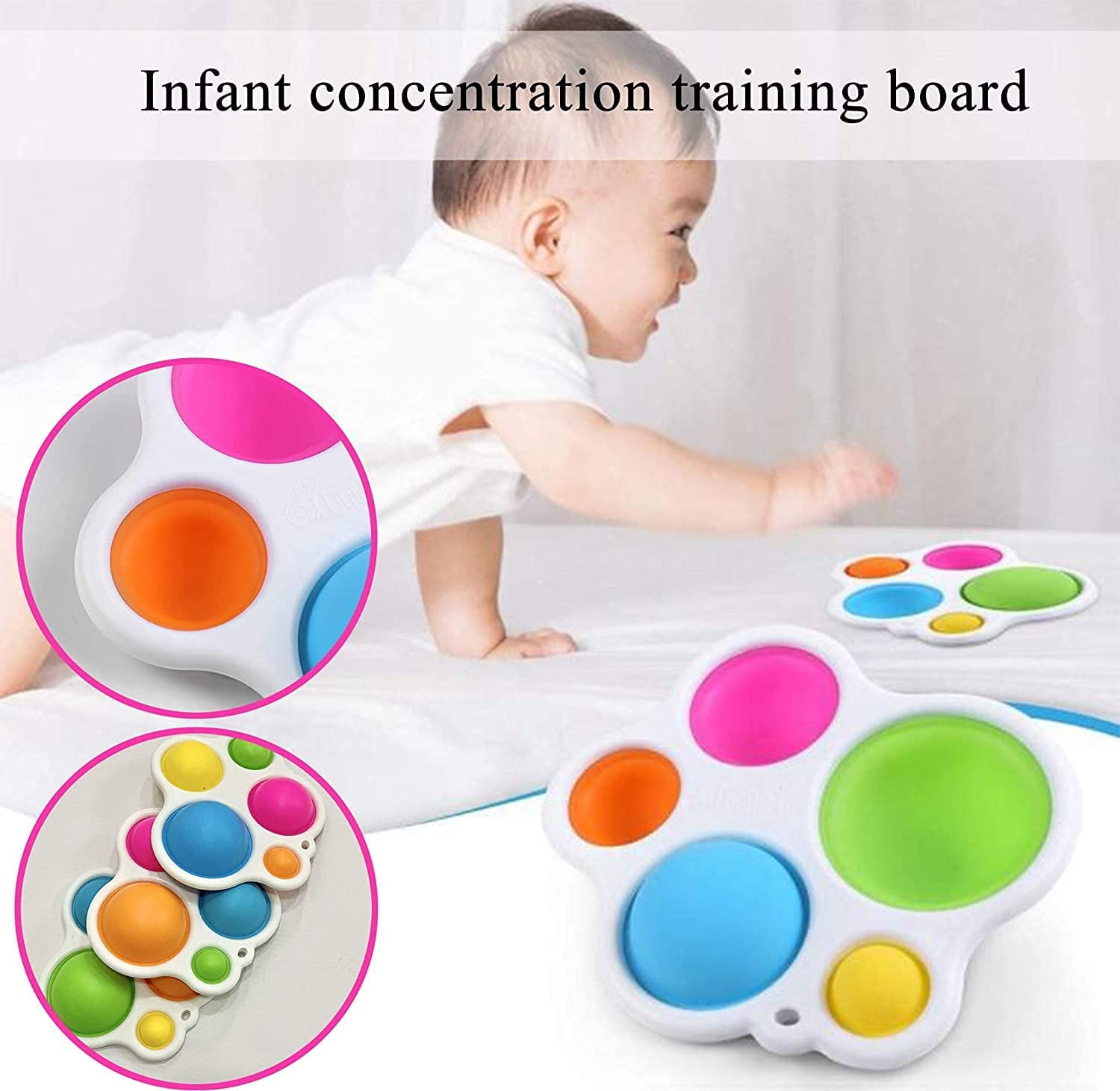Early Educational Fidget Toy Baby Toy Soft Silicone Fidget Toy for Kids Fidget Dimple Toy Easy to use MUYSRC Simple Fidget Dimple Toy Stress Relief Hand Toys for Kids 