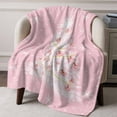 thumbnail image 6 of Pink White Christmas Tree Throw Blankets, Winter Pine Tree Snowflake Soft Fleece Blanket Decorative for Home Sofa Couch Chair Living Bedroom, 60x80 inches,, 6 of 8